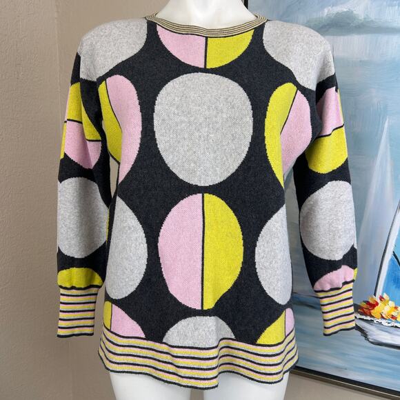 Zaket & Plover Sweater "Magic Dot" in the dark gray combo XS Oversixed - Picture 3 of 7